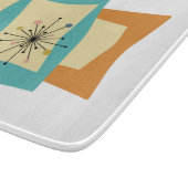 Abstract Oranje Blauwgroen Geometrisch Mid Century Snijplank (Hoek)