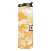 Abstract Oranje Camouflagepatroon Thermosbeker (Gedraaid links)