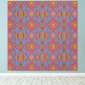 Abstract Oranje Canvas Afdruk (Insitu (Houten vloer))