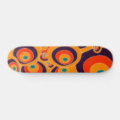Abstract Oranje cirkels geometrisch patroon Persoonlijk Skateboard (Horizontaal)