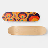 Abstract Oranje cirkels geometrisch patroon Persoonlijk Skateboard (Horizontaal)
