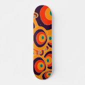 Abstract Oranje cirkels geometrisch patroon Persoonlijk Skateboard (Voorkant)