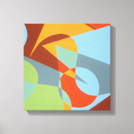 Abstract Oranje Cowboylaars Canvasprint Canvas Afdruk (Voorkant)