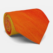 abstract oranje- en goudverfpatroon stropdas (Opgerold)