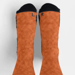 Abstract Oranje en grijs (grijs) patroon Sokken