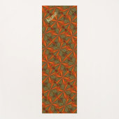 Abstract Oranje en groen gras Yogamat (Voorkant)