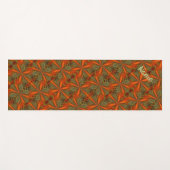 Abstract Oranje en groen gras Yogamat (Voorkant (horizontaal))