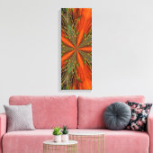 Abstract Oranje en groen patroon Canvas Afdruk (Insitu (Woonkamer))