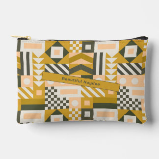 Abstract Oranje en Roze Geometrisch Etui