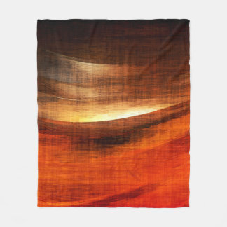 Abstract Oranje en Zwart Afbeelding Achtergrond Fleece Deken