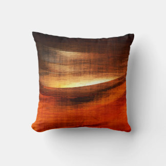 Abstract Oranje en Zwart Afbeelding Achtergrond Kussen