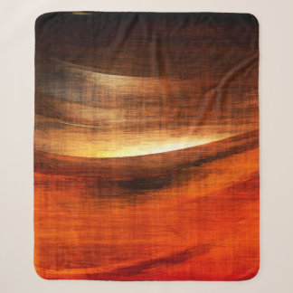 Abstract Oranje en Zwart Afbeelding Achtergrond Sherpa Deken