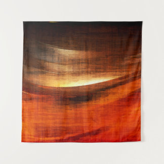 Abstract Oranje en Zwart Afbeelding Achtergrond Wandkleed