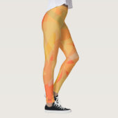 Abstract Oranje Floral Pattern Leggings (Rechts)