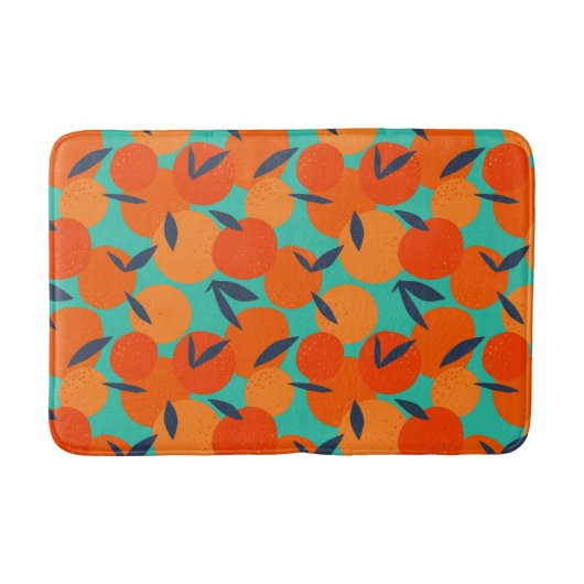 Abstract Oranje fruitpatroon Badmat (Voorkant)