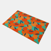 Abstract Oranje fruitpatroon Deurmat (Schuin)