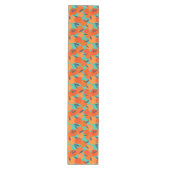 Abstract Oranje fruitpatroon Medium Tafelloper (Voorkant)