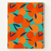 Abstract Oranje fruitpatroon Notitieboek (Achterkant)