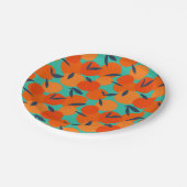 Abstract Oranje fruitpatroon Papieren Bordje (Gekanteld)