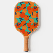Abstract Oranje fruitpatroon Pickleball Paddle (Achterkant)