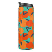Abstract Oranje fruitpatroon Thermosbeker (Geroteerd rechts)