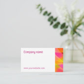Abstract oranje geel fuchsia QR Visitekaartje (Staand voorkant)