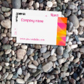 Abstract oranje geel fuchsia QR Visitekaartje