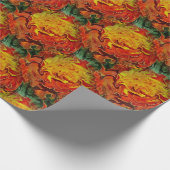 Abstract Oranje Geel Groen Patroon Cadeaupapier (Hoek)