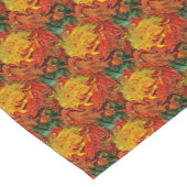 Abstract Oranje Geel Groen Patroon Korte Tafelloper (Hoek)