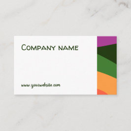 Abstract oranje geel groen QR Visitekaartje