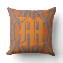 Abstract Oranje grijs patroon - aangepast monogram