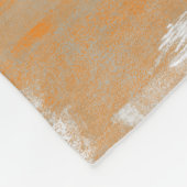 Abstract oranje grijs wit Jouw naam Monogram Fleece Deken (Hoek)