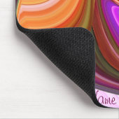 Abstract Oranje Leaf Art Mousepad *personalize* Muismat (Hoek)