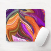 Abstract Oranje Leaf Art Mousepad *personalize* Muismat (Met muis)