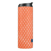 Abstract Oranje lijn lijnen patroon Thermosbeker (Gedraaid links)