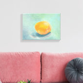 Abstract Oranje nog leven in Waterverf Canvas Afdruk (Insitu (Woonkamer))