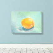 Abstract Oranje nog leven in Waterverf Canvas Afdruk (Insitu (Houten vloer))