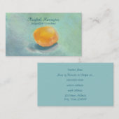 Abstract Oranje nog leven in Waterverf Visitekaartje (Voorkant / Achterkant)