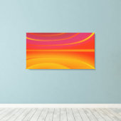 Abstract Oranje omcirkelvormig canvas afdrukken (Insitu (Houten vloer))