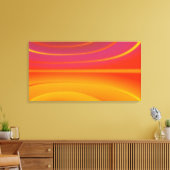 Abstract Oranje omcirkelvormig canvas afdrukken (Insitu (Woonkamer))
