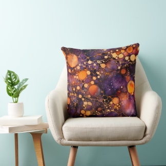 ABSTRACT ORANJE PAARS ZWART HALLOWEEN KUSSEN