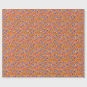 Abstract Oranje Paisley Pattern Cadeaupapier (Vlak)