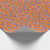Abstract Oranje Paisley Pattern Cadeaupapier (Hoek)