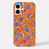 Abstract Oranje Paisley Pattern