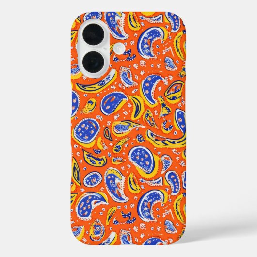 Abstract Oranje Paisley Pattern Case-Mate iPhone Case (Achterkant)