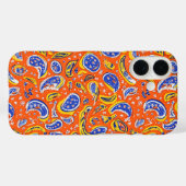 Abstract Oranje Paisley Pattern Case-Mate iPhone Case (Achterkant (horizontaal))