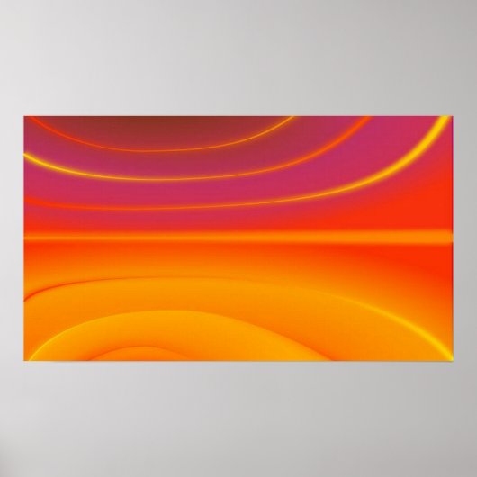 Abstract Oranje Poster (Voorkant)