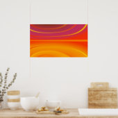 Abstract Oranje Poster (Keuken)