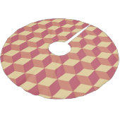 Abstract Oranje rode kubus patroon Kerstboom Rok (Gekanteld)