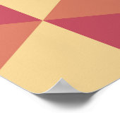 Abstract Oranje rode kubus patroon Poster (Hoek)